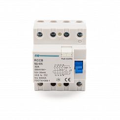 Устройство защитного отключения ВД-63S 4P 30G 0032 4 полюса, 32А/30мА/6кА (эл-мех, тип АC) ESQ