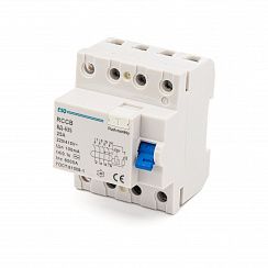 Устройство защитного отключения ВД-63S 4P 100G 0025 4 полюса, 25А/100мА/6кА (эл-мех, тип АC) ESQ